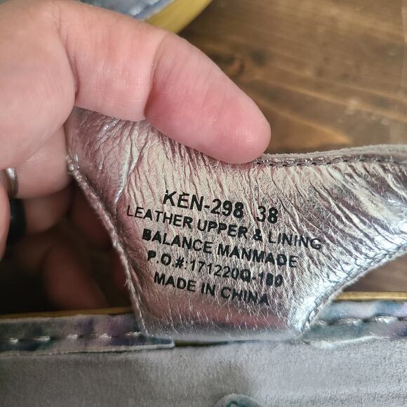 Alegria Kendra 298 Butterfly Tie-Dye Blue Leather Strappy Sandals Size 38 - Picture 11 of 12